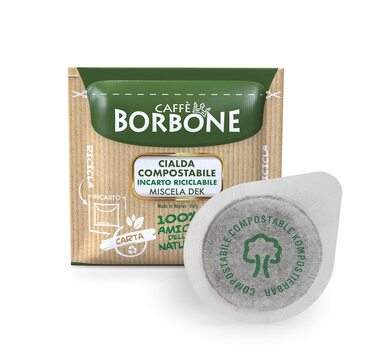 Кавові пади Caffè Borbone Blue Blend (декаф), сумісні з ESE системою, 44 мм, 50 шт, біорозкладні
