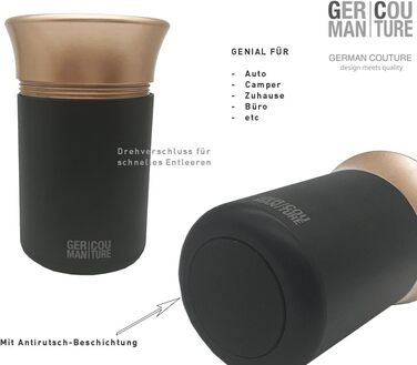 GC German Couture Stickbecher Auto-Aschenbecher compatible with IQOS ILUMA PRIME TEREA Sticks & Heets-Sticks + Glo Hyper Pro Air neo-Sticks Accessories & for PLOOM, black/gold