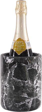 Radicaln Marble Wine Cooler Oceanic 16.5cm - Handcrafted Bar Accessory & Champagne Chiller - Wine Bottle Holder for Bar Decor