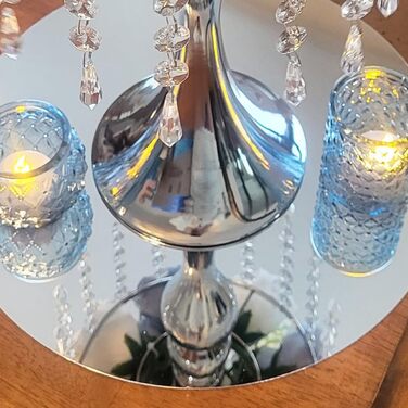 8 круглих дзеркал для декору столу, акрилові дзеркала, плитки для свічок, круглі дзеркальні підноси, плитки-дзеркала для декору столу та стін (10 дюймів/25 см, 12 дюймів/30 см)