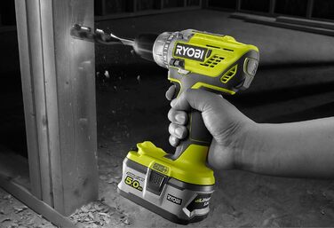 RYOBI 18V ONE+ акумуляторний дриль-шуруповерт комплект R18DD3-120S, включає акумулятор 18V 2.0Ah Lithium+, зарядний пристрій, кейс для інструменту