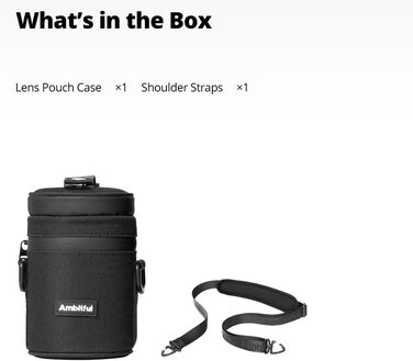 Захисний чохол для об'єктива камери AMBITFUL: водонепроникний, пилонепроникний, ударостійкий. Підходить для Sony, Nikon, Canon, Fujifilm, Tamron (до 110x225 мм)