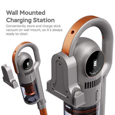 Вертикальний пилосмик TurboTronic TT-IQ9 ORANGE, сріблястий/сірий