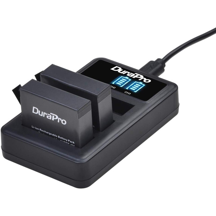 Акумулятор DuraPro 3X 1680mAh + USB LED Зарядний пристрій для GoPro Hero4 AHDBT-401