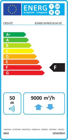 Вентилятор стельовий WINDCALM ABS чорний з пультом, 40W, Ø132cm, DC-двигун, таймер, літньо-зимовий режим, без освітлення