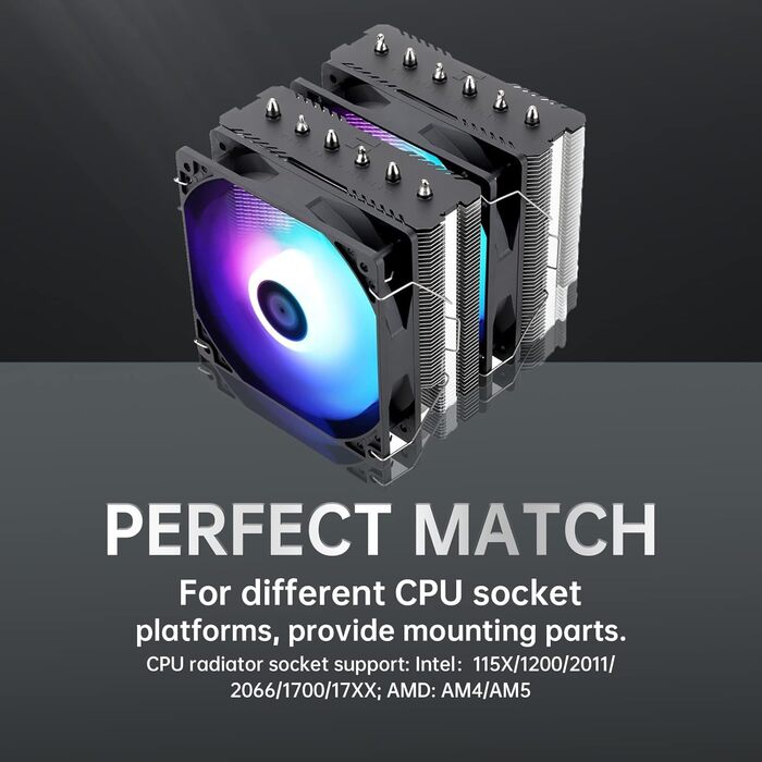 THERMALRIGHT Peerless Assassin 120 SE ARGB: Кулер для CPU з RGB підсвічуванням, 120мм, 6 heatpipes, AM4/AM5, LGA 1700/1851