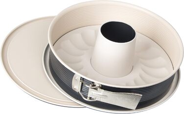 Zenker 7813 Springform Crème Noir with 2 tiers, diameter 29 cm, stainless steel, gray / beige, 28 x 28 x 7 cm, anthracite / cream