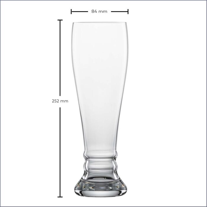 Пивний келих для пшеничного пива SCHOTT ZWIESEL Bavaria Beer Basic 0,5 л (набір 4 шт.) - кришталь Tritan, Німеччина