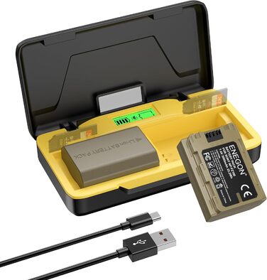 Зарядний комплект ENEGON NP-FZ100 20W для Sony Alpha: A7 IV, A7 III, A9, A9R, A6700, A6600, FX3, FX30, A1 (2 x 3000mAh), з дисплеєм, SD-картридер