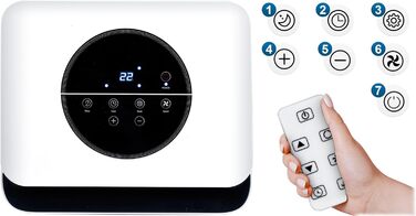 Мобільний кондиціонер Berdsen 5-в-1 10000 BTU: охолодження, осушення, вентиляція, авто- та нічний режими, керування Tuya Smart App, енергоефективний