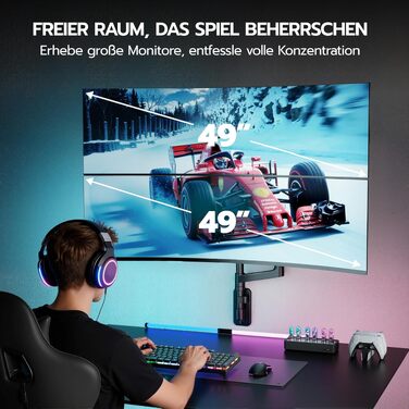 Настінний кронштейн для монітора ARES WING для UltraWide екранів 17-49