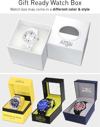 Жіночий кварцовий годинник Invicta Angel золотого кольору, сталь, 34мм
