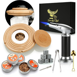 Набір для копчення коктейлів: 4 дерев'яні чіпси, аксесуар для віскі, коктейлів, кави, бурбону та м'яса