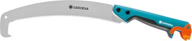 Садова пила Gardena combisystem 300 PP, вигнута, для обрізки гілок, довжина полотна 315 мм, з гачком для прибирання, хромована, протиковзний упор, двостороннє заточення