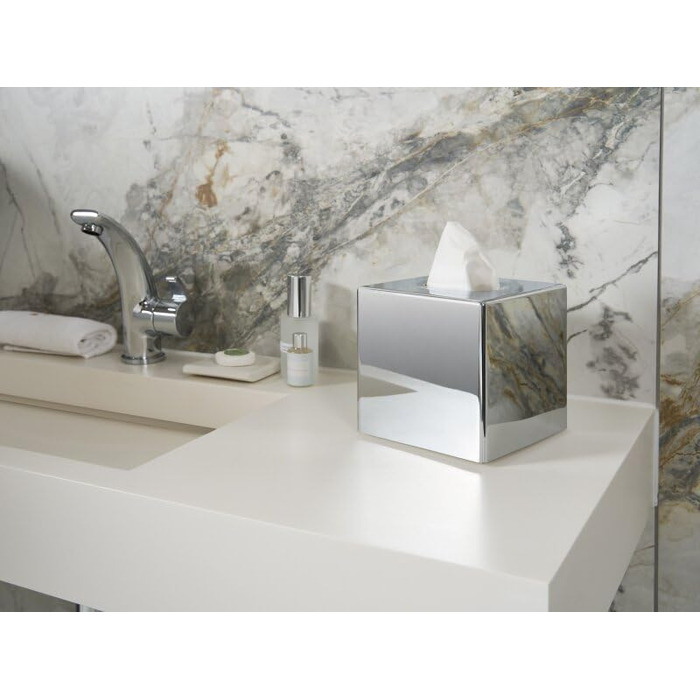 Кришка для серветок Corby прямокутної форми (Devon / TBC0002) хром (срібло, куб)