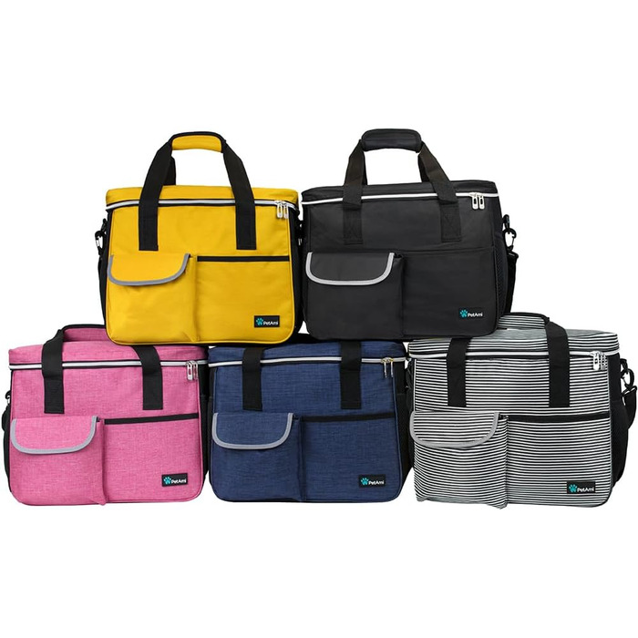 Сумка-органайзер для собак PetAmi: сумка для подорожей з мисками та аксесуарами, ідеальна для кемпінгу та прогулянок (середня)