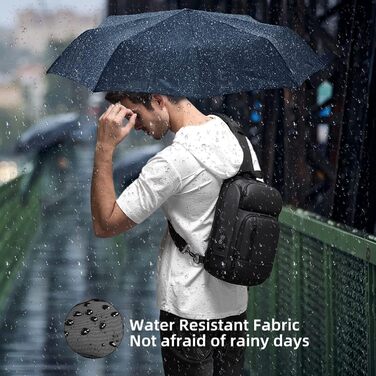 Чоловіча нагрудна сумка GYakeog Crossbody Bag: водонепроникна, з USB-зарядкою, для роботи, подорожей, велоспорту та піших прогулянок - чорна