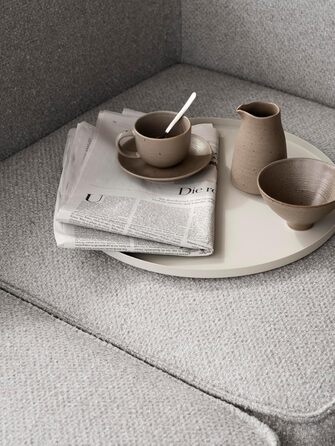 Blomus Tray -Peasy- Stainless Steel Serving Tray | Decorative Round Tray with Rim ⌀ 30cm (S, Moonbeam)