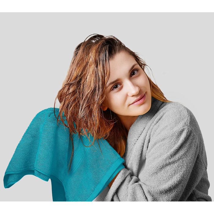 Набір рушників для ванної Utopia Towels, 8 предметів, 100% бавовна, шалфейний (синій, середній розмір): 2 великі, 2 середні та 4 маленькі рушники