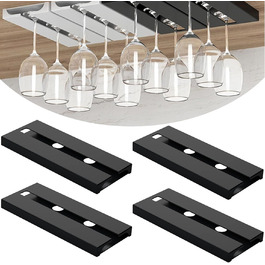 Тримачі для келихів вина SAMSYOKI (4 шт.) - самоклеючі, під шафу, для кухні, бару, ресторану