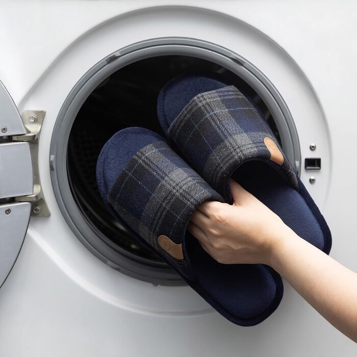 Чоловічі домашні капці GOEWY з ефектом пам'яті (Memory Foam), відкриті пальці, дихаючі та протиковзкі, для дому та вулиці, сині, розмір 42/43 EU