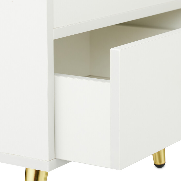 Relaxdays Bedside Table with Golden Legs
