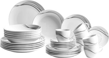 Набір посуду Maser Kombiservice, порцеляна TAJO, білий, 40 x 60 x 40 см (кавовий сервіс на 18 осіб)