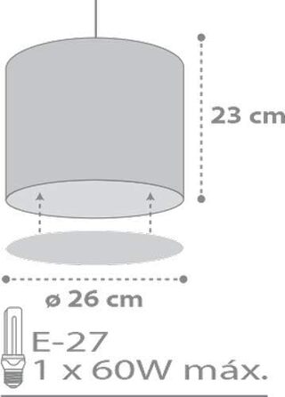 Children's Lamp Pendant Light Hanging Lamp Clouds Sweet Dreams Grey, 26 x 26 x 23 cm