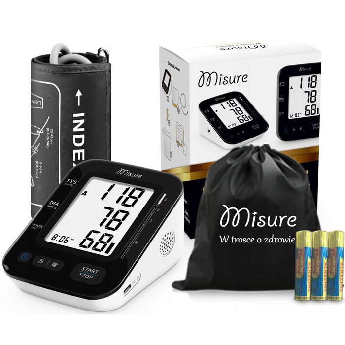 Автоматичний тонометр на плече Misure MI Med 4 з індикатором аритмії, LCD-дисплеєм, чохлом та USB