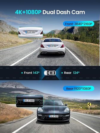 Відеореєстратор DDPAI Z50 Pro 4K: передня та задня камери, GPS, WiFi, ADAS, 64GB