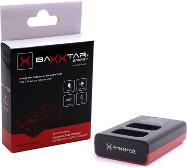Акумулятор Baxxtar EN-EL15c 2600mAh з зарядним пристроєм Dual (LCD USB-C Micro-USB) для Nikon Z5, Z6 II, Z7 II, Z8, D500, D600, D610, D750, D780, D800, D810, D850, D7000, D7100, D7200, D7500, сумісний з EN-EL15b, ENEL15, EN EL15