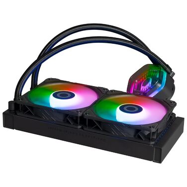 Cooler Master MasterLiquid 360 Stealth: Світлодіодна СРU-Водяна Система Охолодження - AIO (300W), Подвійна помпа, 120мм вентилятори Mobius, LGA1851/1700/AM5/AM4, RGB