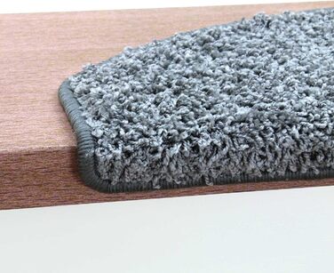 Ступінчасті килимки Kettelservice-Metzker Shaggy: набір 15 шт. (кремовий, сірий)