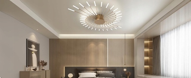Підвісна люстра GOECO золота, сучасна LED, 128x128 см, 42 Вт, 4500 лм