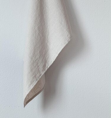 LK PureLife Kitchen Towels, 100% pure linen, 50.8 x 68.9 cm, stone-washed linen, extra soft, quick-drying, for dishcloths, dish towels, hand towels, 2-pack, natural