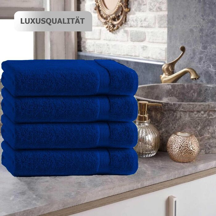 Набір рушників для рук Class Home Collection Ftee, 100% бавовна, м'які та гігроскопічні, Royalblau (королівський синій), 30x50 см, 10 шт.