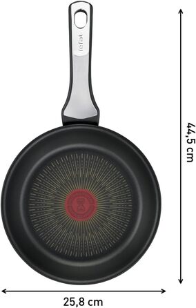 Сковорода Tefal Unlimited On 24 см з антипригарним покриттям Titanium, індукційна, з індикатором нагріву, для всіх плит, чорна