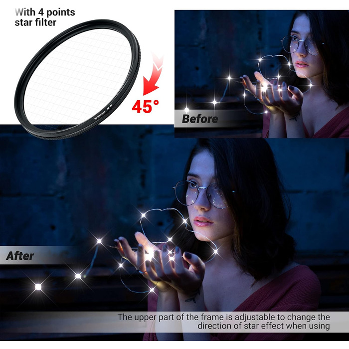 Зоряний фільтр PROfezzion Sternfilter 77mm Starburst (3 шт.) для Canon/Nikon