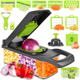 Багатофункціональний овочевий слайсер Lociban 16-в-1: слайсер для овочів, фруктів, картоплі, цибулі