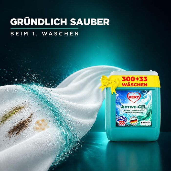 Універсальний рідкий засіб для прання VERY® Gel, 10 л, каністра