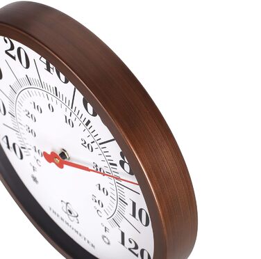 MIKSUS 12.3 Large Number Premium Thermometer Outdoor Indoor Waterproof Decorative (Improved Accuracy and Design)
