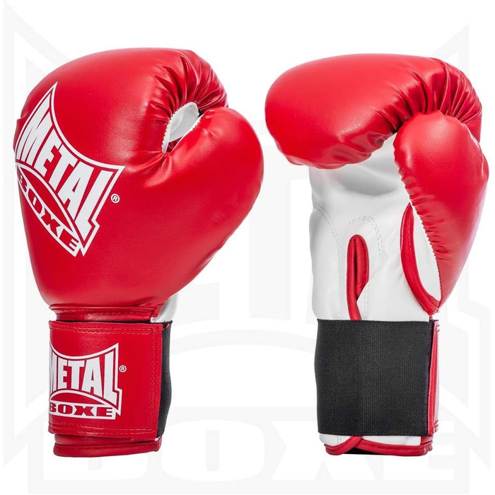 Боксерські рукавички Metal Boxe 10 унцій, червоні