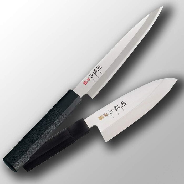 Ніж для філе риби KAI Seki Magoroku Kinju & Hekiju Yanagiba для лівші, 21 см, сталь 8A/SUS420J2, 58/56 HRC, ручна робота, пакка-дерево та PP, Японія