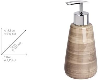 Дозатор для мила WENKO Pottery з кераміки, 0.36 л, бежевий