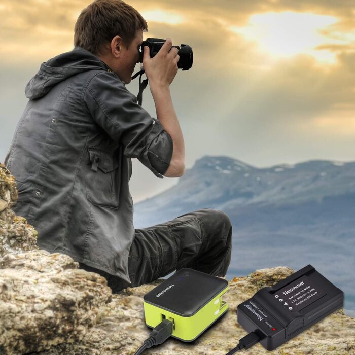 Запасний акумулятор Newmowa EN-EL10 (2 шт.) та портативний USB-зарядний пристрій для Nikon Coolpix S60, S80, S200 та ін.