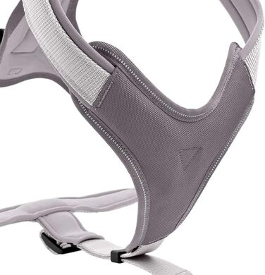 Нашийник для собак HUNTER Neopren, сірий, міцний нейлон, з м'яким неопреном, світловідбиваючий 3M Scotchlite, комфортний, розмір S