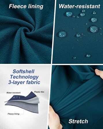 Жіноча софтшеллова жилетка Outdoor Ventures для бігу та спорту: легка, вітронепроникна, з флісовою підкладкою та 4 кишенями (XS, Nebel Blau)