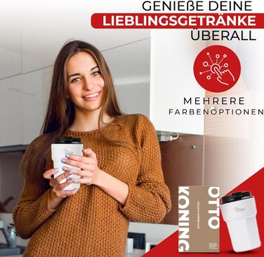 Термокружка 350 мл з кришкою, що не протікає, з нержавіючої сталі для кави, чаю та напоїв на винос