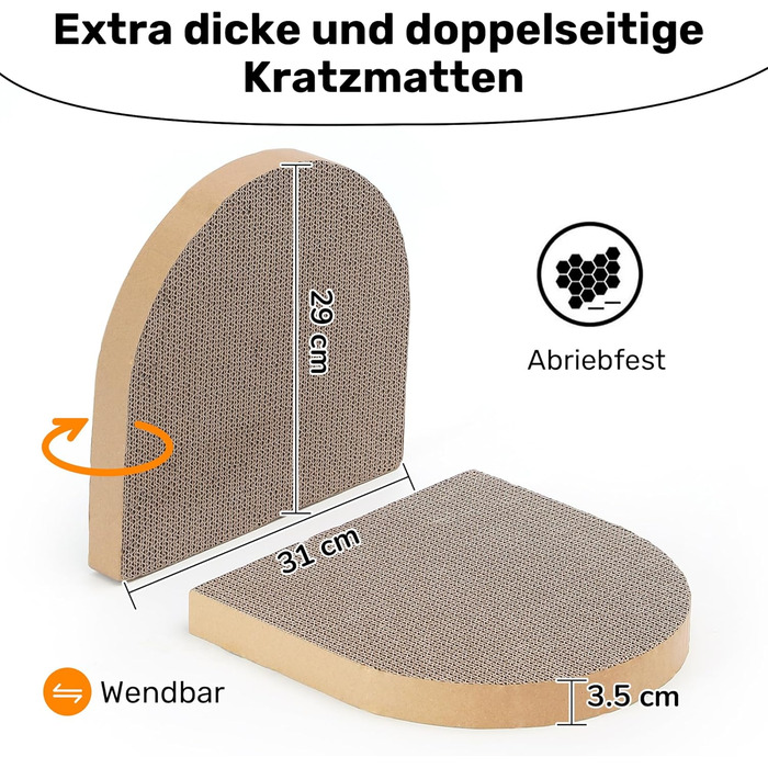 Кразбокс для котів FUKUMARU: диван з картону та фетру, 61 см, сірий