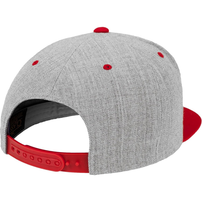 Кепка бейсболка Flexfit Unisex Classic Snapback двоколірна універсального розміру heather/Red